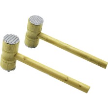 Ozkr Store Metal Çift Başlı Ahşap Saplı Tokmak - Et Dövecek Tokmak= 4.3 x 10CM Saplı=25.5cm