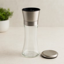 Ozkr Store Büyük Cam Hazneli Tuz ve Baharat Öğütücü Krom Kaplama