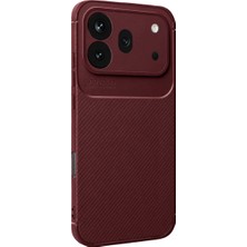 Ozkr Store Huawei Honor 600 Pro Auto Focus Karbon Kapak - Bordo