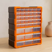 Ozkr Store Monoblok Çekmece Seti 38.1X15.7X47.5 cm 4'lü Plastik Saklama