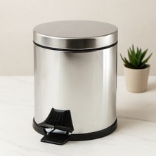 Ozkr Store Pedallı Çöp Kovası 3 L Krom Metal