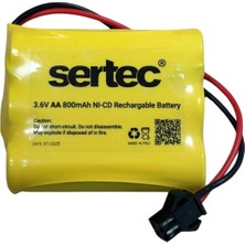 Mabelme Store Sertec 3.6V 3S1P Aa 800 Mah Kablo + Siyah Konnektörlü Oyuncak Pili