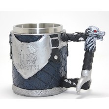 Mabelme Store Game Of Thrones King In The North 3D Kabartmalı Çelik Kupa Bardak ALK4367