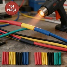 Mabelme Store 164 Parça Isı ile Daralan Makaron Seti – Elektrik Kablo Izolasyon &amp; Koruma Kılıfı, Renkli Shrink Tube Set