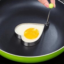Mabelme Store Metalik Kalp Şeklinde Metal Omlet Yumurta ve Krep Kalıpları