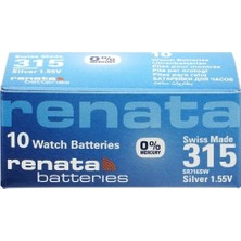 KSB Store Renata 315 SR716SW 1.55V Alkalin Saat Pili 10 Adet