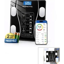 KSB Store Bluetooth - Vücut Analizli Dijital Baskül Terazi Tartı 180KG/50G Yağ -Su -Kas Oran -Bmı