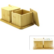 KSB Store 2pcs Baharatlık - Tuzluk Ahşap Bambu