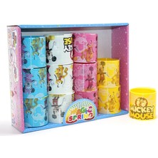 KSB Store Mickey Mouse ve Minnie Baskılı Magic Spring Stres Yayı - Standlı Karışık Renk 12'li Seti ALK3985