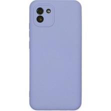 Ozkr Store Samsung Galaxy A03 Kılıf Nano Içi Kadife Silikon - Lila