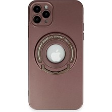 Ozkr Store Apple iPhone 12 Pro Kılıf Lukka Magneticsafe Kapak - Kahverengi