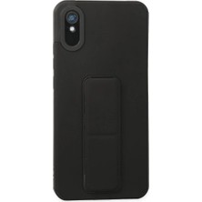 Ozkr Store Xiaomi Redmi 9A Kılıf Mega Standlı Silikon - Siyah