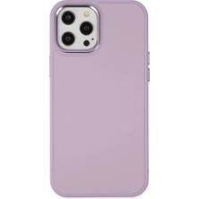 Ozkr Store Apple iPhone 12 Pro Max Kılıf Asya Deri Silikon - Lila