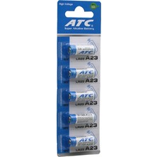 Ozkr Store Atc Super Alkaline Battery A23 - 23A LR23 Araç - Oto Kumanda Pili 12V 5li Kart