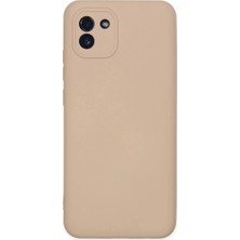 Ozkr Store Samsung Galaxy A03 Kılıf Nano Içi Kadife Silikon - Pudra