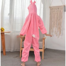 Ozkr Store Çocuk Tavşan Kostümü Pembe Renk 6-7 Yaş 120 cm
