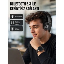 İlk El Grup  Siyah Kablosuz Bluetooth Kulaklık 300 Mah Hızlı Şarj Katlanabilir Pedli Yeni Nesil