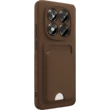 Mey İthalat Mey Ithalat®   Redmi Note 15 Pro 5g Kelvin Kartvizitli Silikon - Kahverengi