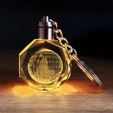 Hace Bazaar Kristal Dünya Tasarımlı Renk Değiştiren Anahtarlık