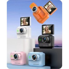 Ozkr Store 1080P Dijital Video Kamera (32GB) Kart Dijital Vlog Fotoğraf Makinesi Türkçe Beyaz