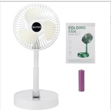 Ozkr Store Katlanır Teleskopik Zemin Fanı Yaz Sessiz Öğrenci Masaüstü Fan USB Şarj Edilebilir Taşınabilir Ev Mini Hava Soğutucu