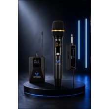 Ozkr Store Mikrofon Seti Uhf Çift Kanal Profesyonel El Mikrofonu 50-80M Menzil