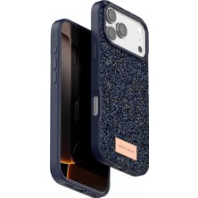 Ozkr Store Onegif Apple iPhone 17 Pro Bright Simli Kapak - Mavi