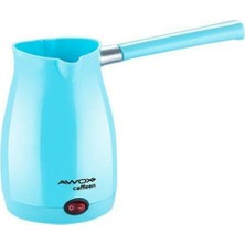 KSB Store Awox Caffeen Mavi Elektrikli Cezve Türk Kahvesi Makinesi Plastik Çift Ağız 0.4lt - 5 Fincan 1000W