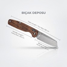 Bıçak Deposu Topçu Ahşap Saplı Cep Çakısı, Katlanır Avcı ve Kamp Bıçağı, Edc Edc Çakı
