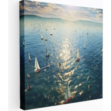 Popcas Yelkenli Tekne Manzarası Regatta Rüyaları Kanvas Tablo