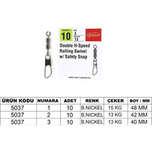 Captain 5037 Double Fırdöndülü Speed Klips 10LU Paket Black Nikel