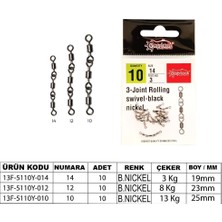 Captain 5110 3 Zincir Rulmanlı Fırdöndü 10LU Paket Black Nikel