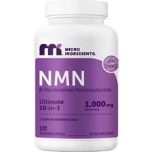 Micro Ingredients Nmn 10 In 1 Nad Öncüsü 1,000 Mg 120 Veg Capsules
