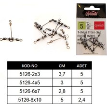 Captain 5126 Üçlü Uzun T Fırdöndü 5li Paket Black Nikel