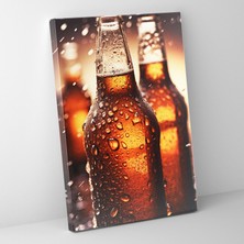 Popcas Bira Şişeleri Gerçekçi Fotoğrafçılık Temalı Duvar Tablosu