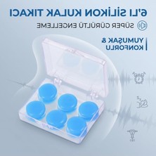 Esranın Dünyası Su Geçirmez Silikon Kulak Tıkacı, 6'lı Set, Gürültü Önleyici Özellik