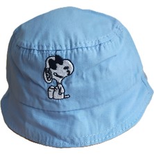Minilka Bebe Pamuklu Nakışlı Bebek Bucket Şapka  Arkası Ipli Ayarlanabilir- (Ürün Çok Dar Kalıp Geniişlik 44 cm 0-2 Yaş)