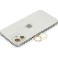 Uslucan Alışveriş Iphone 11 Renkli Kamera Lens Koruma Cam - Sarı-Turuncu