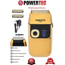 Powertec TR-550 Şarjlı Günlük Sakal Sinekkaydı Tıraş Hassas Düzeltici Döner Başlık