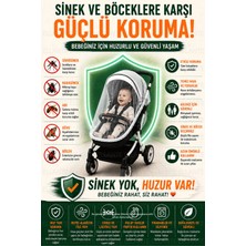 Ellante Bebek Arabası Sinekliği | Evrensel Uyumlu Koruyucu File | 360° Tam Koruma | Sivrisinek ve Böcek Geçirmez | Yıkanabilir ve Tekrar Kullanılabilir