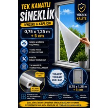 Ellante Premium Yapışkanlı Sineklik Seti 75X125 cm Tek Kanatlı Pencere Kapı Sinekliği Güçlü Yapışma Yıkanabilir Tekrar Kullanılabilir