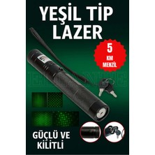 Ellante Yeni Pro Model - Pro x Yeşil Şarjlı Lazer Pointer Metal Kasa Green Laser Ultra Güçlü 5 Km
