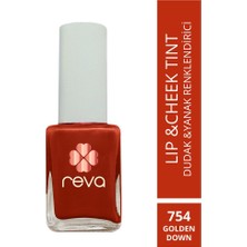 Reva Vişne Kırmızı Dudak & Yanak Renklendiricisi-Lip & Cheek Tint Golden Down No:754 10 ml