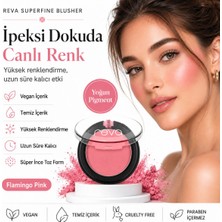 Reva Superfine Blusher Flamingo Pink - Süper ince Toz Allık 7,5 gr - No: 703 - Vegan & Temiz İçerik