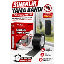 Ellante Sineklik Yama Bandı 50 mm x 2 Metre Güçlü Yapışkanlı Sineklik Tamir Bandı Kes Yapıştır Fiber File Onarım Bandı