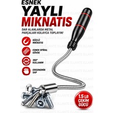 Ellante Yaylı Mıknatıs Esnek Spiral Manyetik Parça Toplayıcı Vida Somun Civata Alma Aparatı 1.5 Lb Güçlü Çekim
