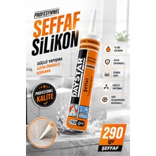 Ellante Daystar Şeffaf Silikon Mastik 290 gr Güçlü Yapışma Suya Dayanıklı Banyo Mutfak Cam Pvc Iç ve Dış Mekan