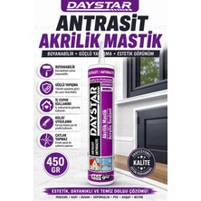 Ellante Daystar Antrasit Akrilik Mastik 450 gr Boyanabilir Çatlak ve Boşluk Dolgu Malzemesi | Güçlü Yapışma | Iç Cephe Kullanımı