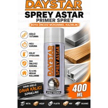 Ellante Sprey Astar Primer 400 ml Boya Öncesi Güçlü Yapışma Hızlı Kuruyan Gri Astar Spreyi Metal Ahşap Plastik Mdf Için