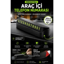 Ellante Mıknatıslı Araç Içi Park Telefon Numarası Gizlenebilir Oto Telefon Numaralığı Güçlü Yapışkanlı Siyah